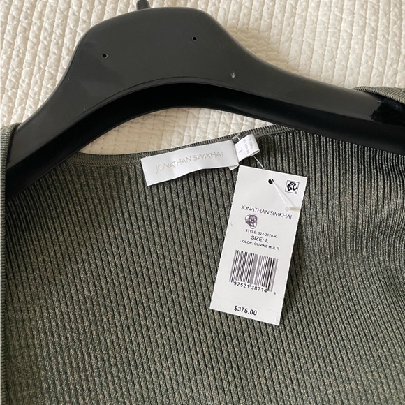 Jonathan Simkhai Alexia Marled Rib Long Sleeve Shirt NWT - Picture 5 of 6